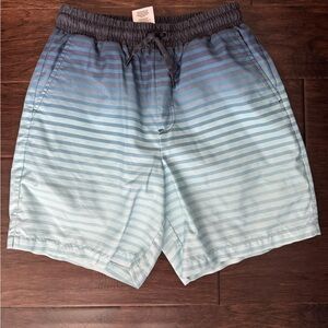 Blue Striped Boy’s Swim Shorts